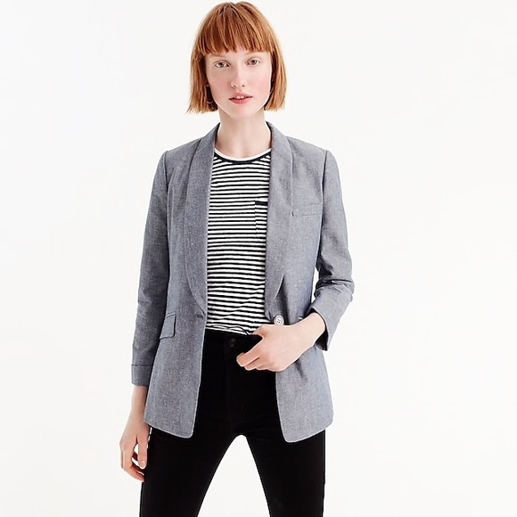 J. Crew Unstructured blazer in cotton-linen - Picture 3 of 6